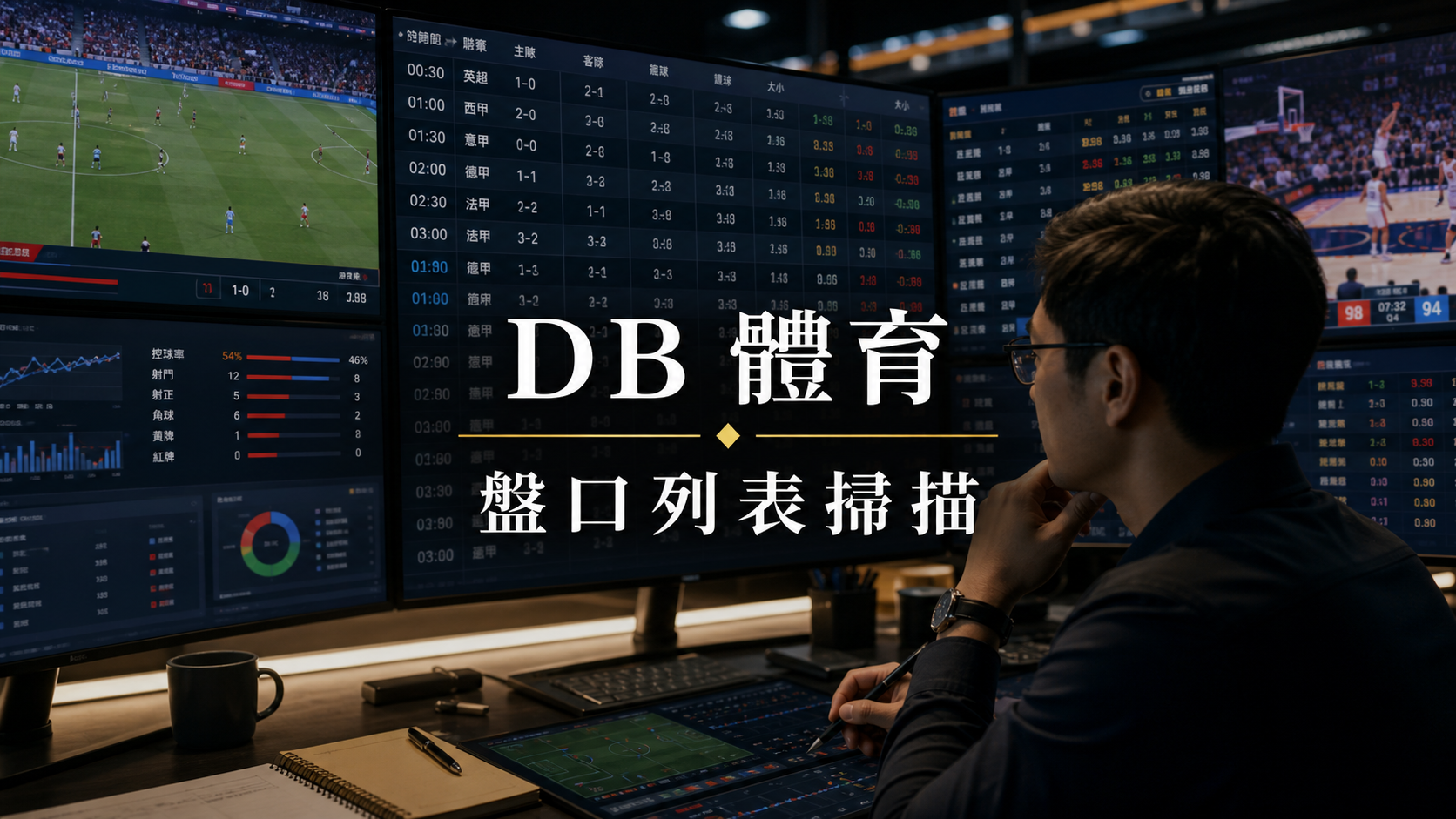 中間盤口列表閱讀方式：DB 體育賽事表格掃描方法
