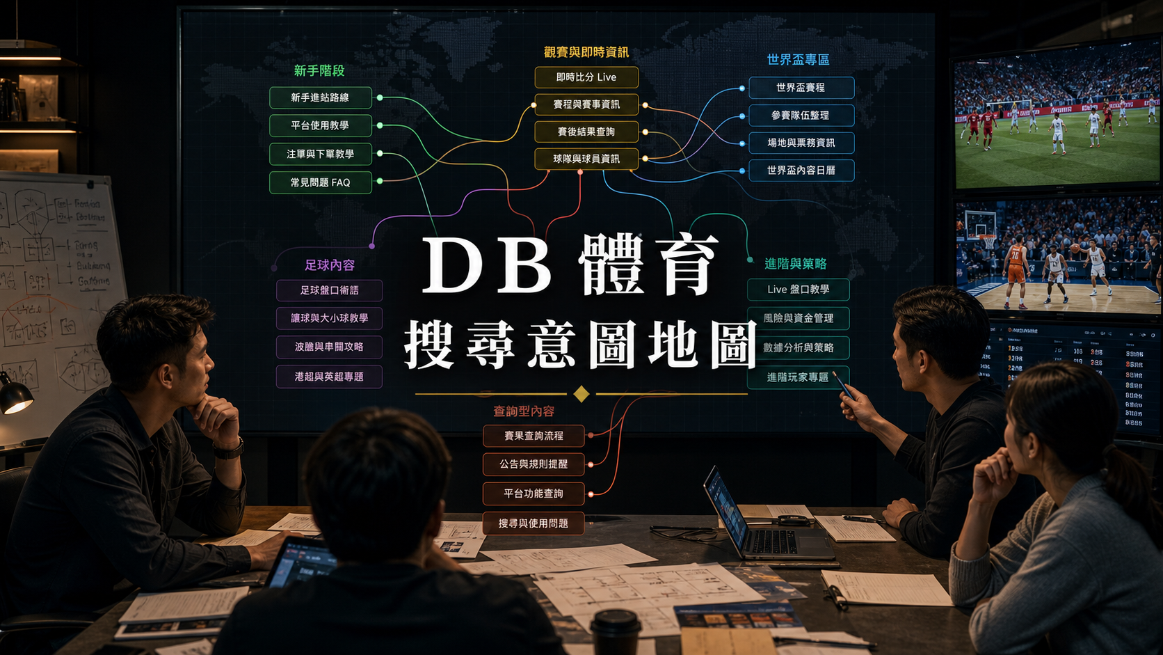 DB 體育搜尋意圖地圖：入口、教學、文章與 FAQ 如何分工
