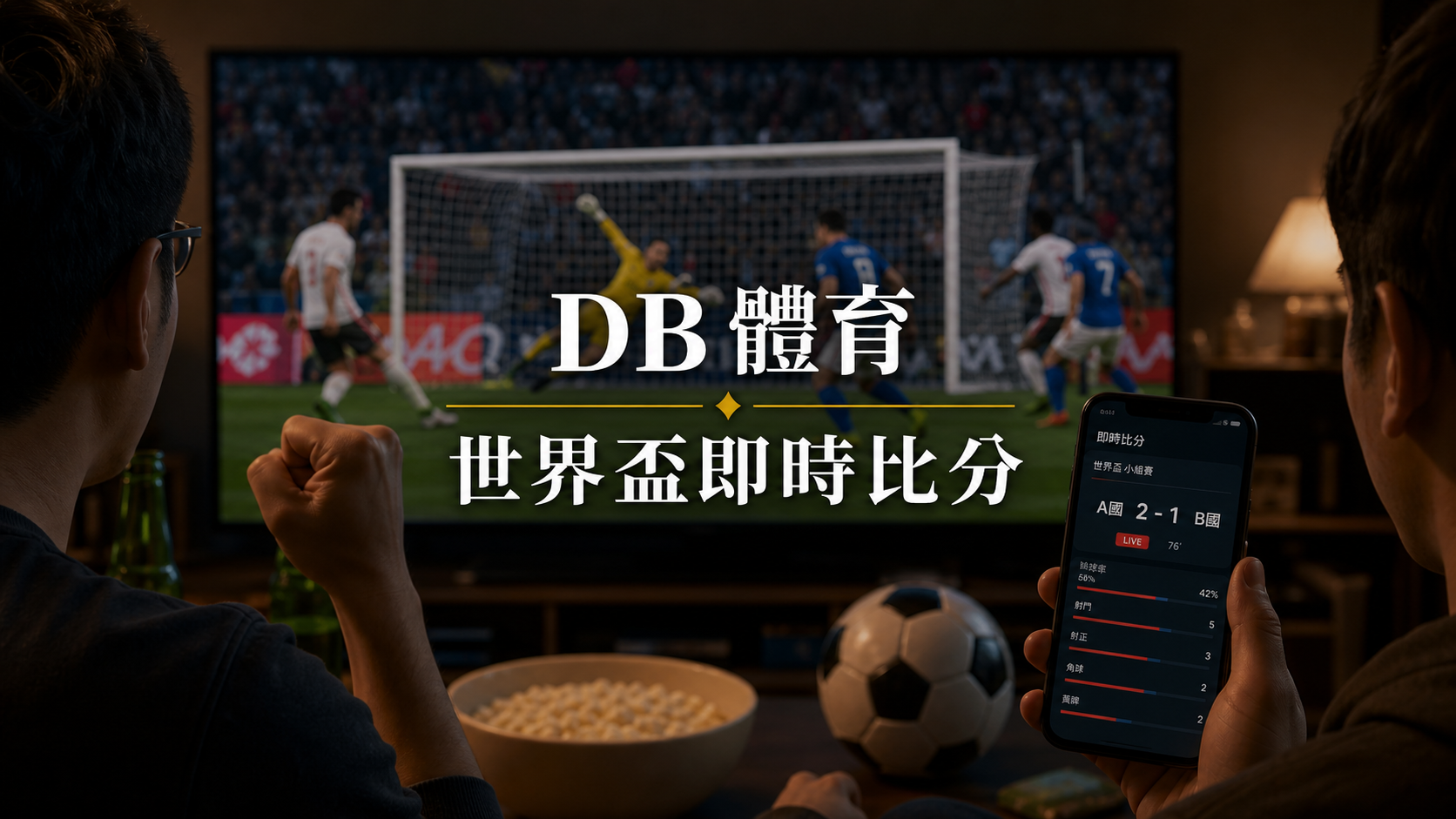 世界盃即時比分查看方式：DB 體育右側面板與賽後核對