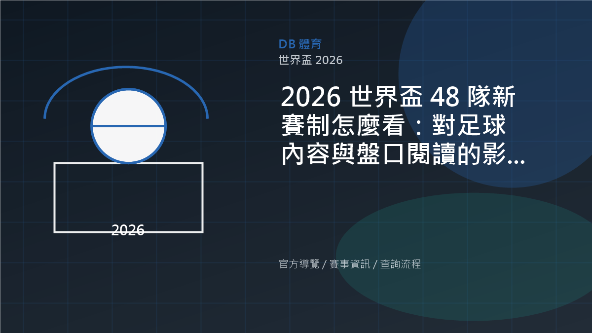 2026 世界盃專題官方視覺