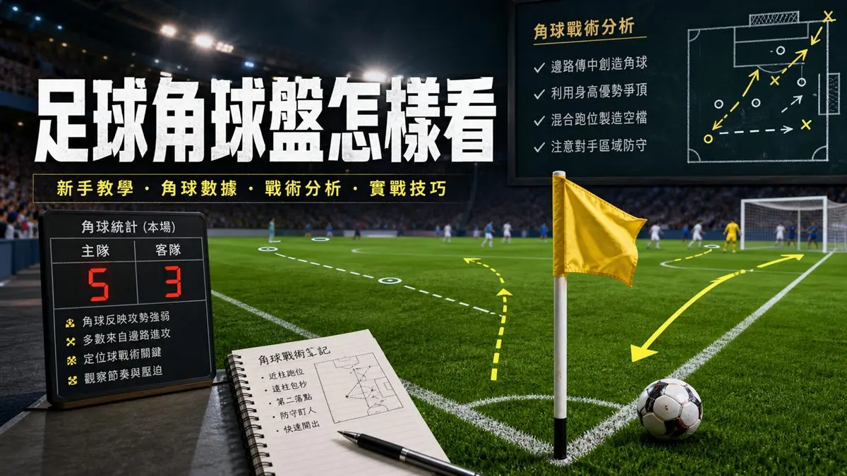 足球角球盤怎樣看:角球大小、角球讓球與臨場節奏入門 封面圖