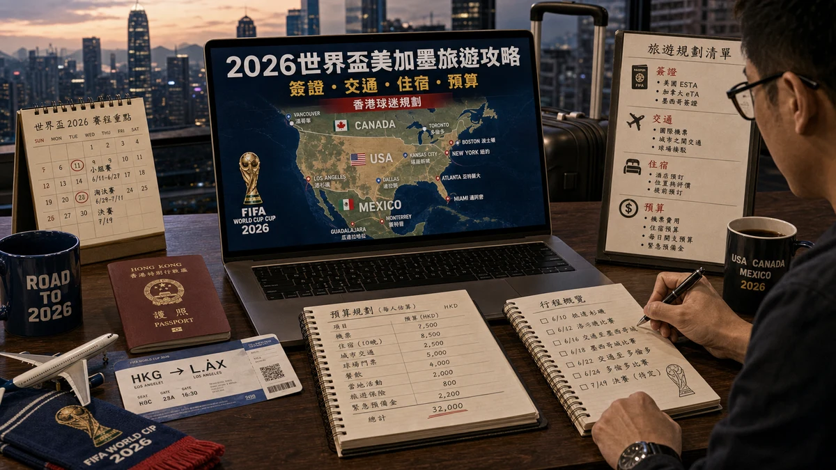 2026 世界盃美加墨旅遊攻略：香港球迷簽證、交通、住宿與預算規劃