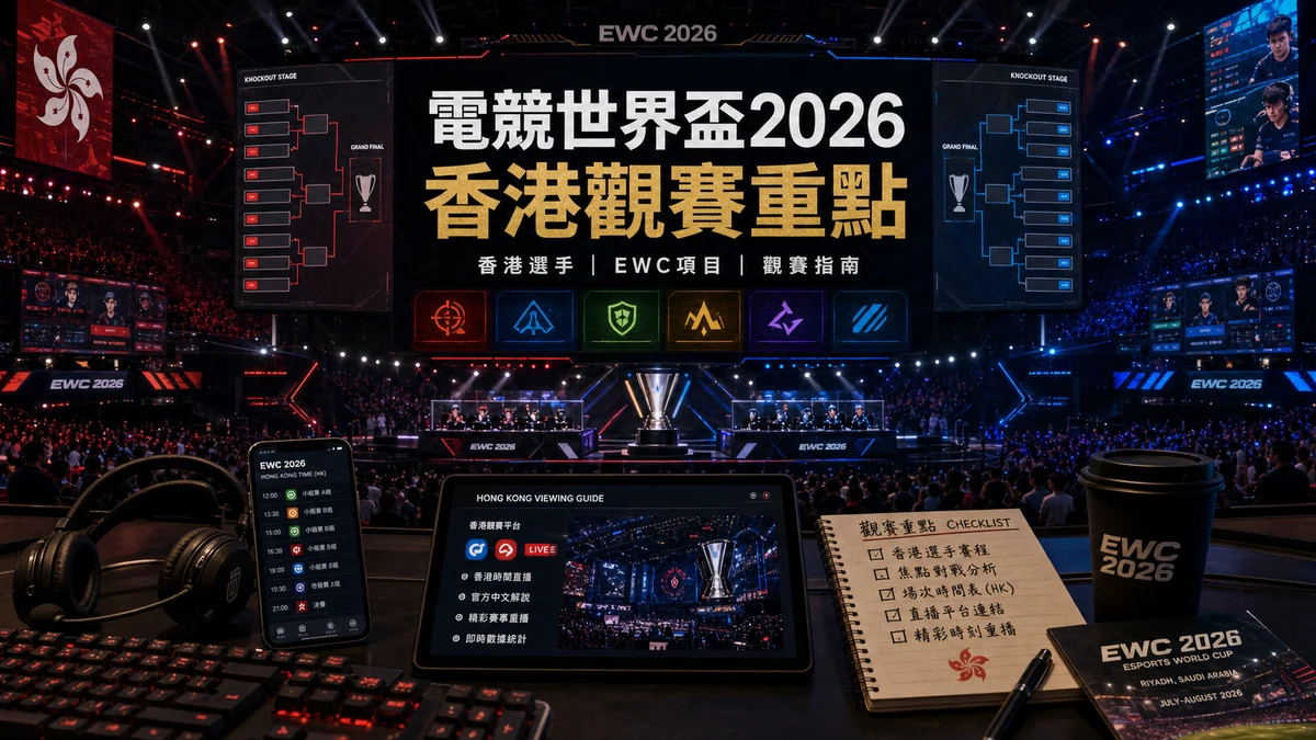 電競世界盃2026：香港選手機會、EWC項目與觀賽重點