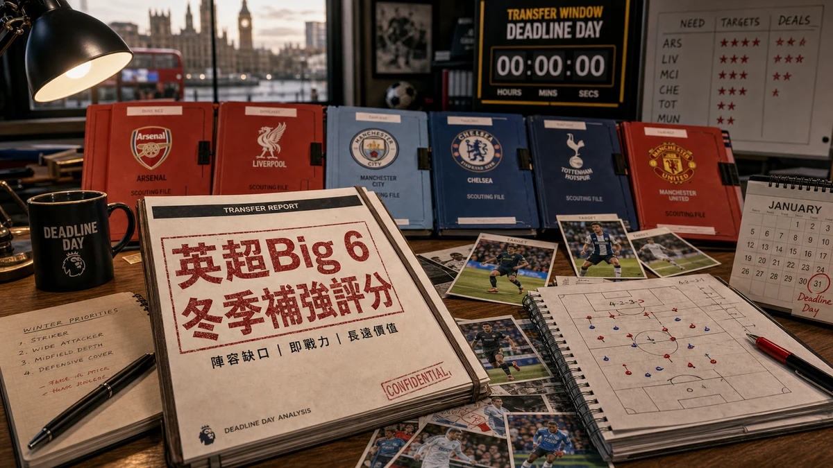 英超Big 6冬季補強評分：誰真正解決陣容問題？