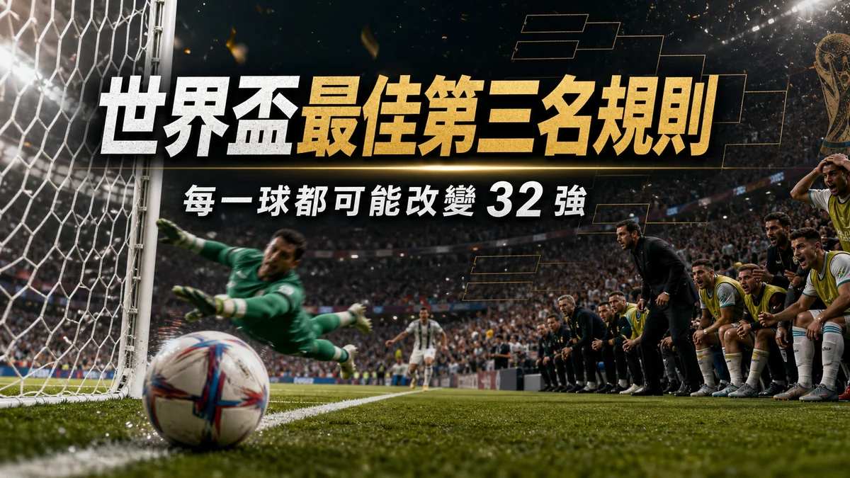 世界盃最佳第三名規則：小組賽為何每一球都可能改變32強？