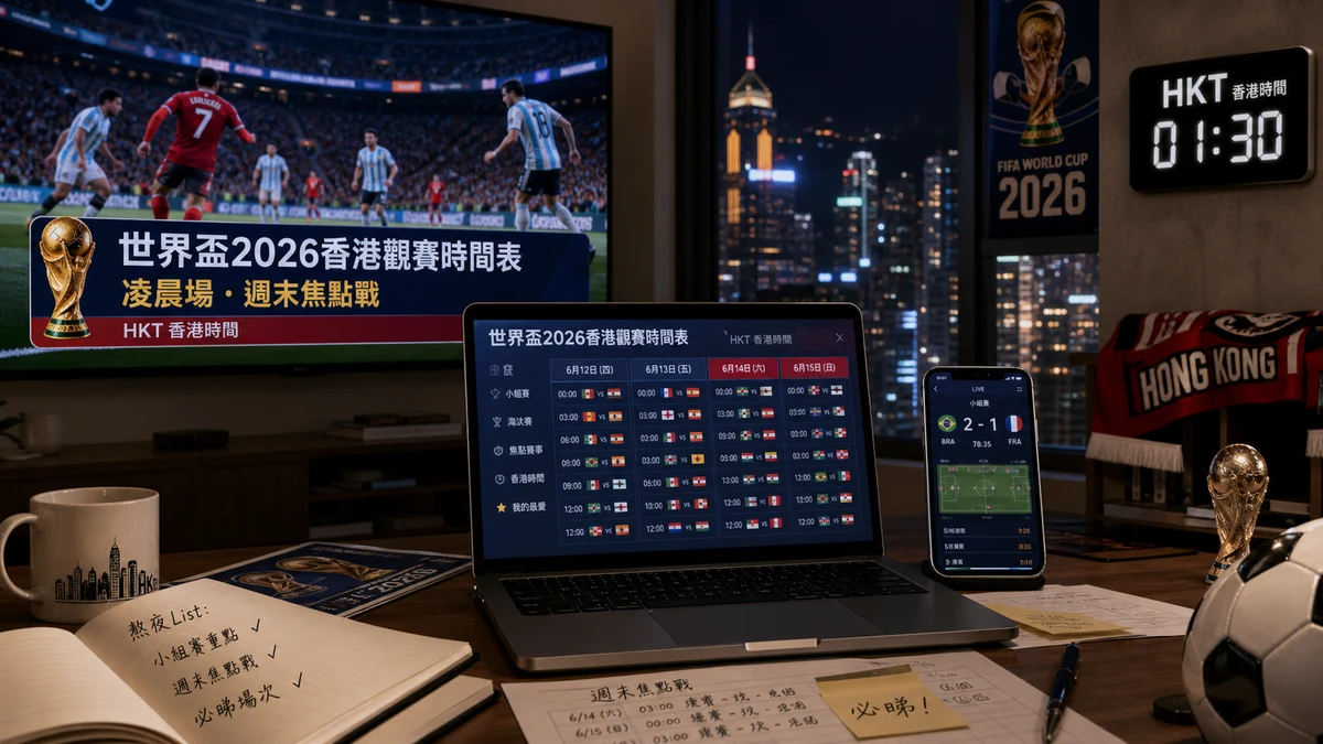 世界盃2026香港觀賽時間表：凌晨場、週末焦點戰、必看賽事如何選擇
