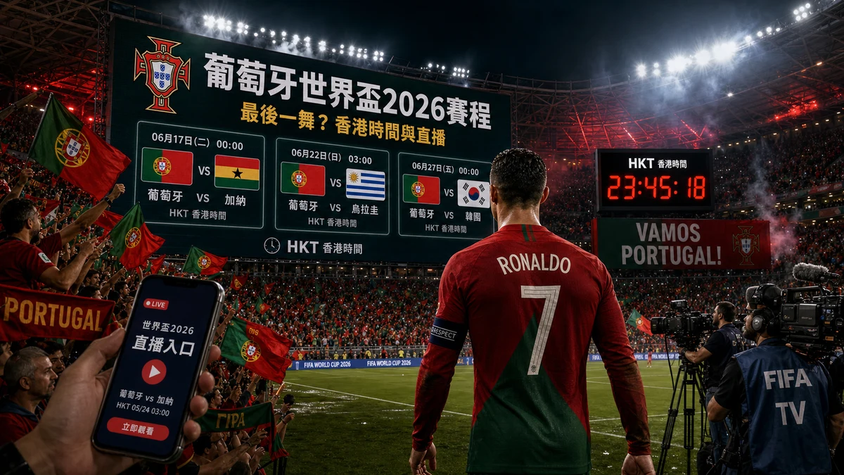 葡萄牙世界盃2026賽程：基斯坦奴朗拿度最後一舞？香港時間與直播