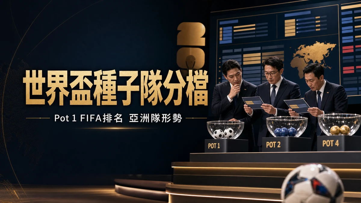 2026 世界盃種子隊與分檔規則：Pot 1、FIFA 排名及亞洲隊形勢